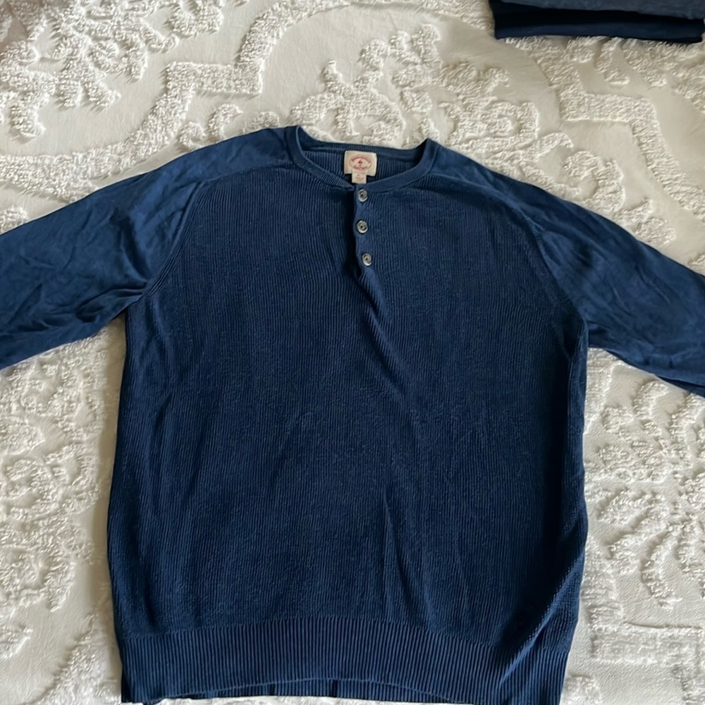 Blue Henley sweater by Brooks Brothers Red Fleece
